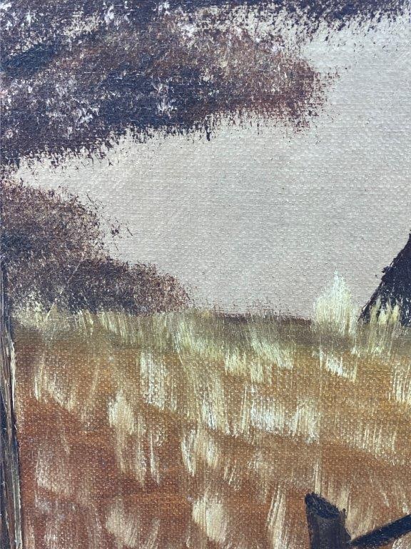 Folk Art Country Landscape Oil Painting - 4