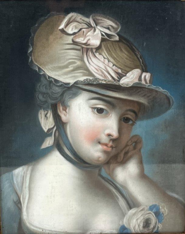 Rococo Portrait of a Lady Pastel - 2