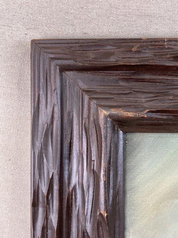 Country Farmer Portrait Oil Painting - 5