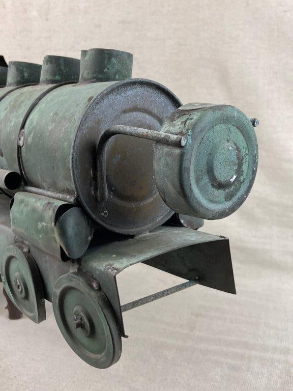 Folk Art Steel Train Sculpture - 5