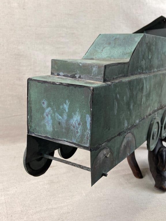 Folk Art Steel Train Sculpture - 6