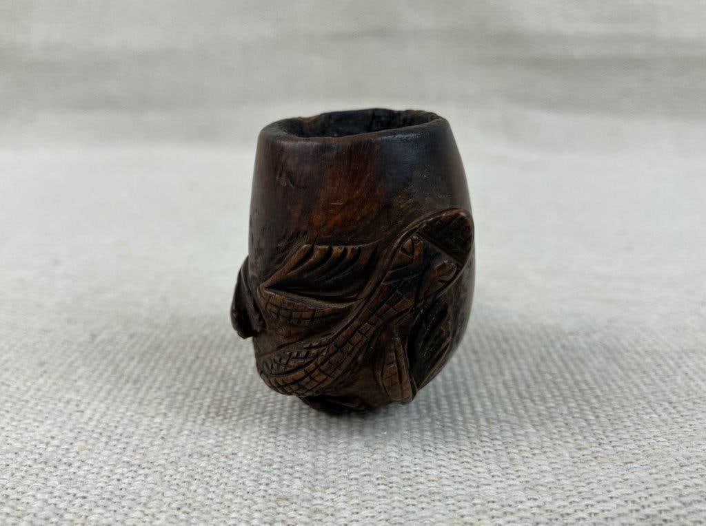 Folk Art Alligator Pipe - 3