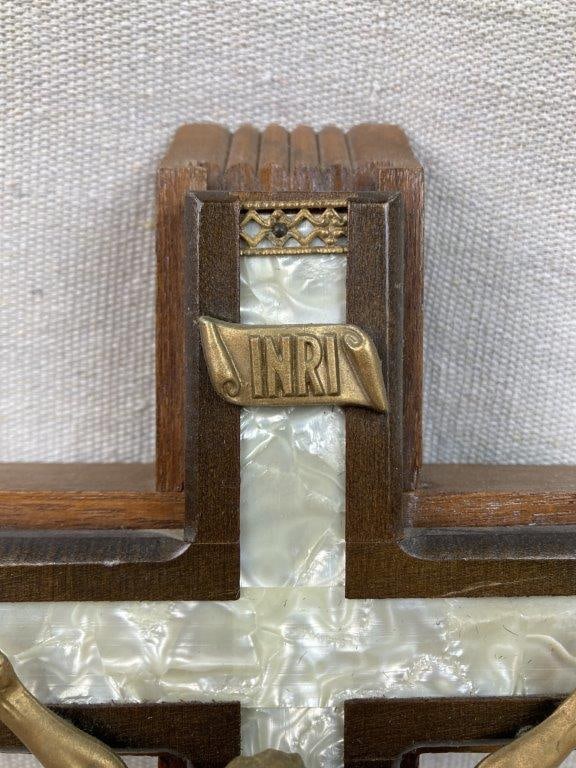 Crucifix with Faux Mother-of-Pearl Inlay - 2