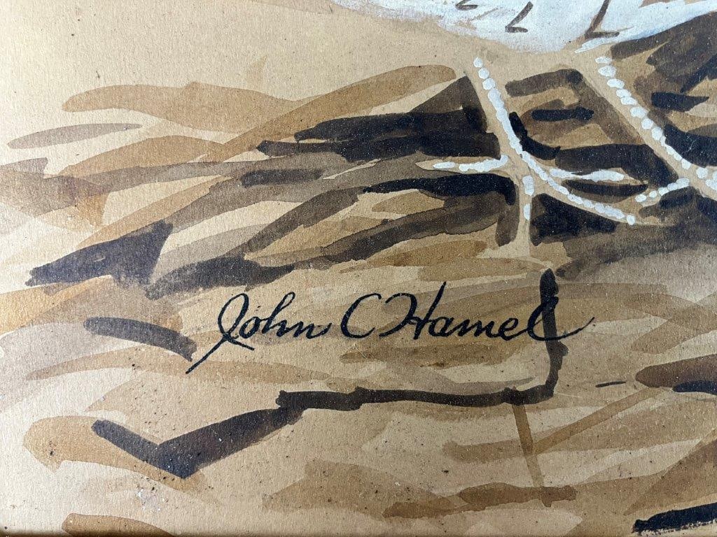 John C. Hamel Quail Bird Watercolor - 3