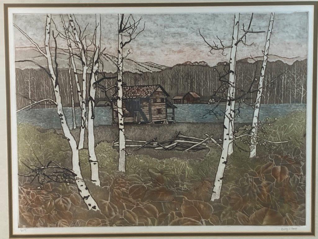 Polly Chase Country Landscape Etching - 2