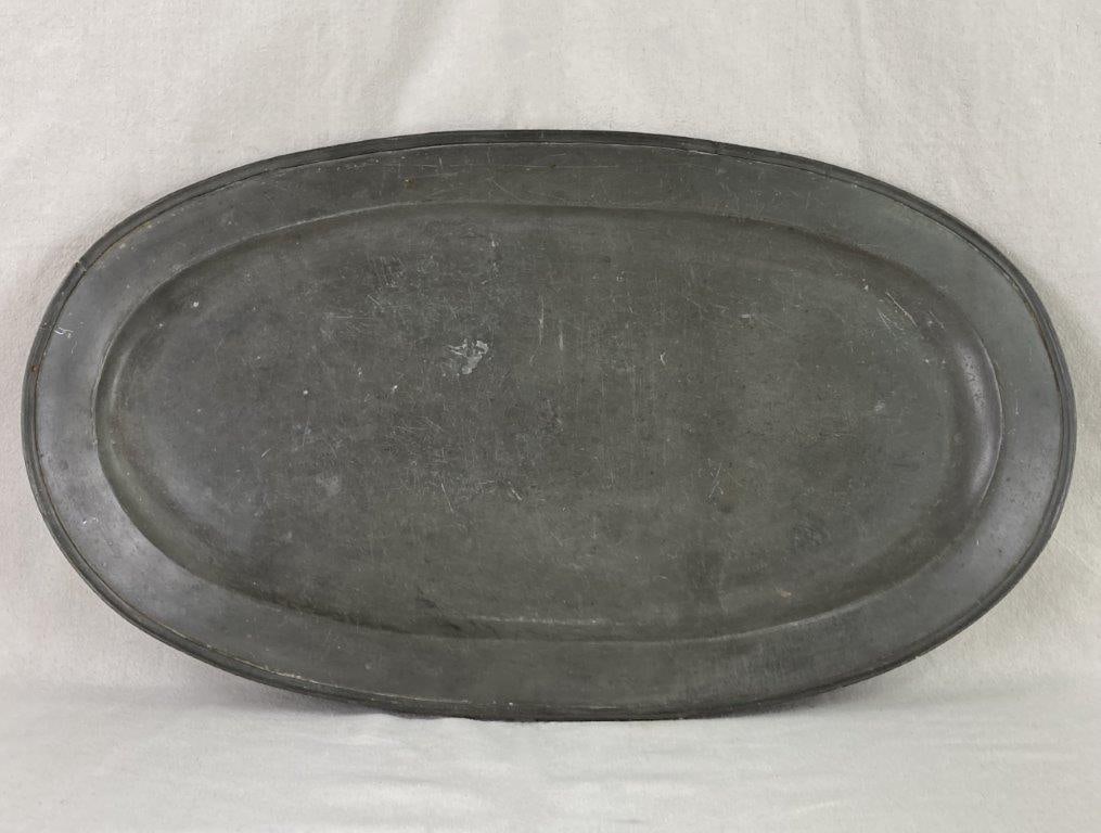 Large Pewter Platter (1 of 4)