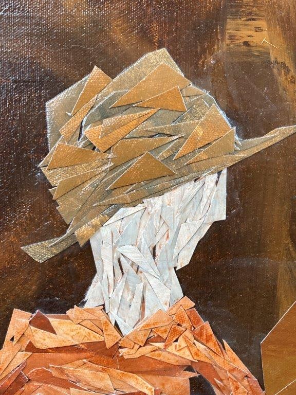 Robin Anne Cooper Man on Horse Mixed Media Painting - 2