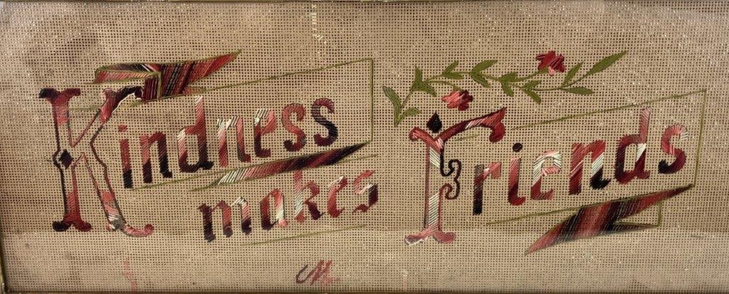 Motto Needlepoint in Criss-Cross Frame - 2