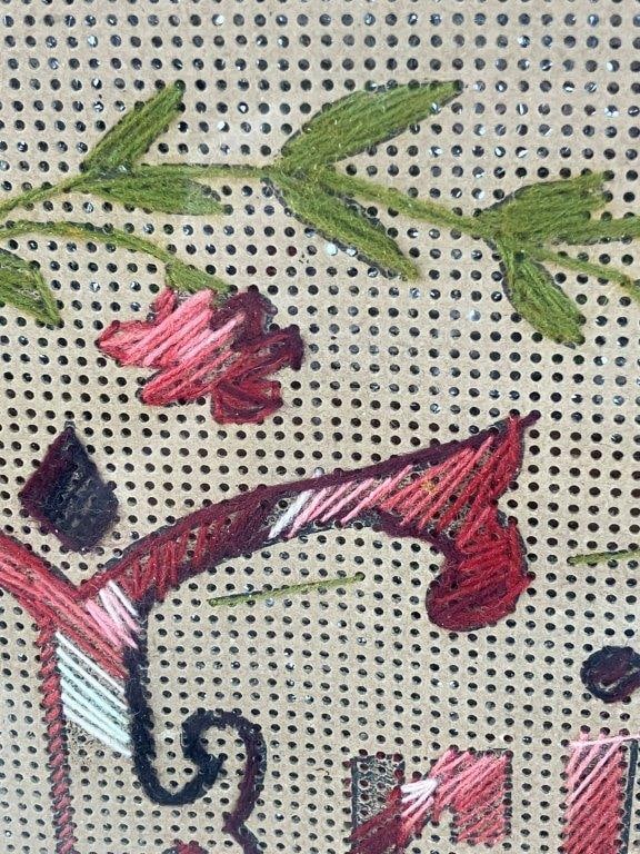 Motto Needlepoint in Criss-Cross Frame - 3