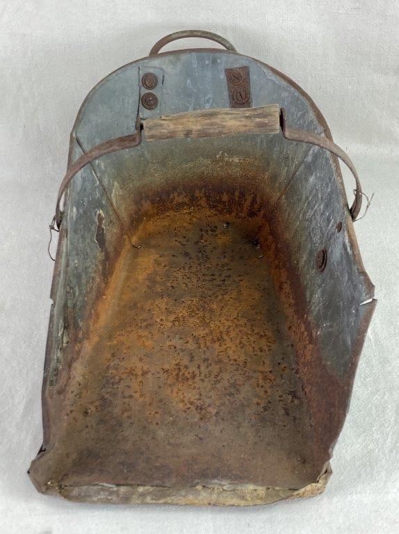 Primitive Aluminum Coal Scuttle - 2