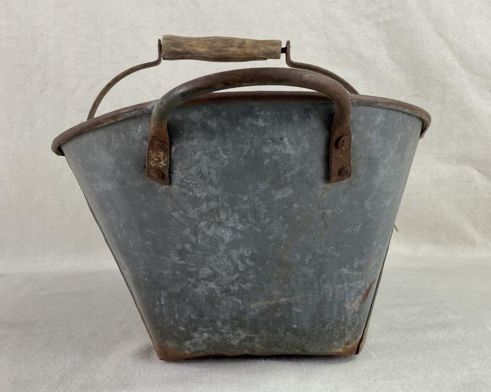 Primitive Aluminum Coal Scuttle - 4