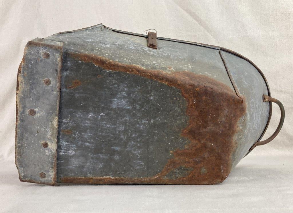 Primitive Aluminum Coal Scuttle - 5