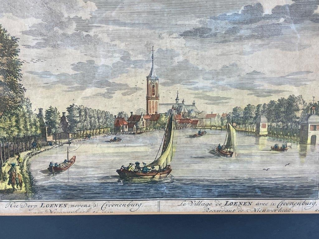 Netherlandish Hand-Colored Engraving with a View of Croneburgh Castle - 2