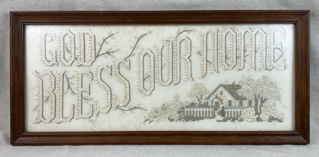 God Bless Our Home Needlepoint (1 of 6)