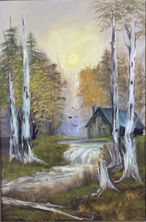 20th Century Forest Landscape, Oil Painting - 2