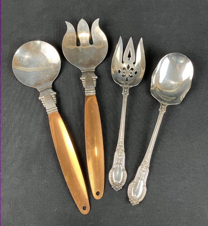 Silverplate and Copper Serving Flatware (1 of 5)