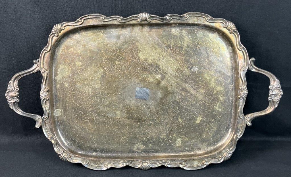 Silverplate Footed Tray (1 of 5)