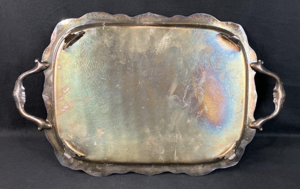 Silverplate Footed Tray - 4