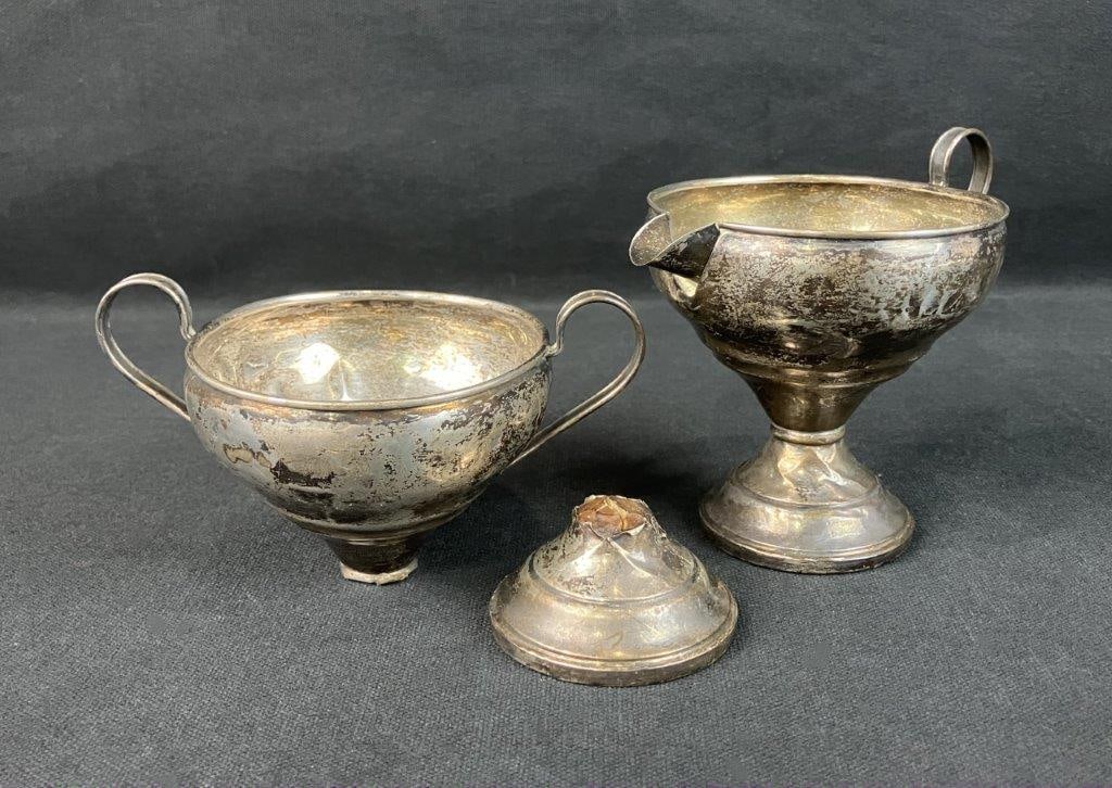 Sterling Silver Sugar and Creamer - 2