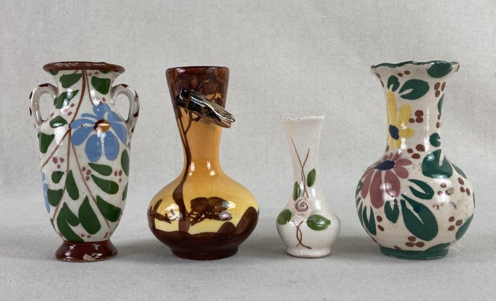 Four Small Art Pottery Vases - 3