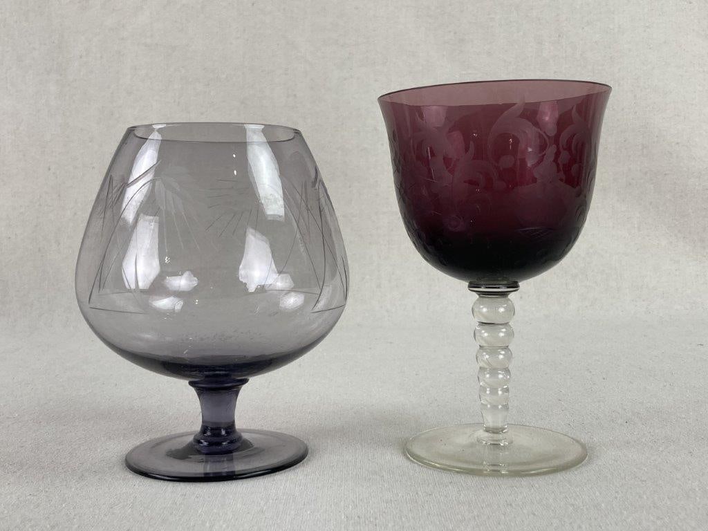 Etched Glass Drinking Vessels - 5