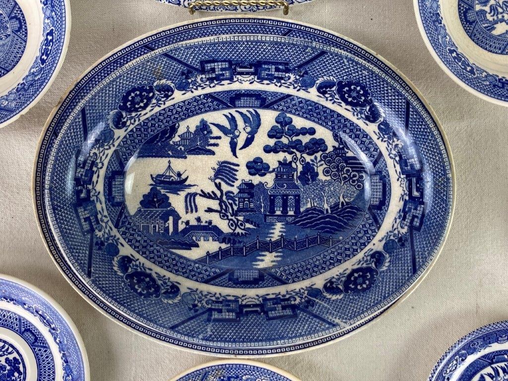 Blue Willow China Lot - 3