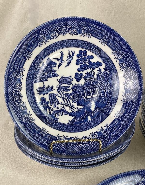 Churchill Blue Willow China Lot - 2