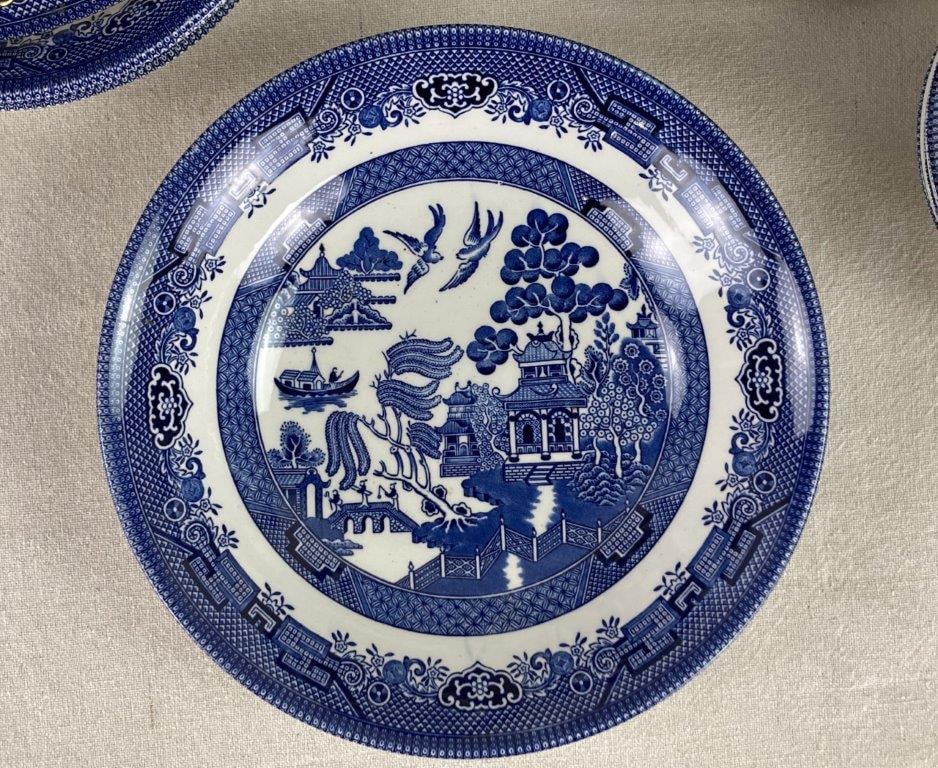 Churchill Blue Willow China Lot - 3