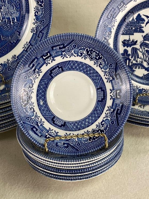 Churchill Blue Willow China Lot - 4