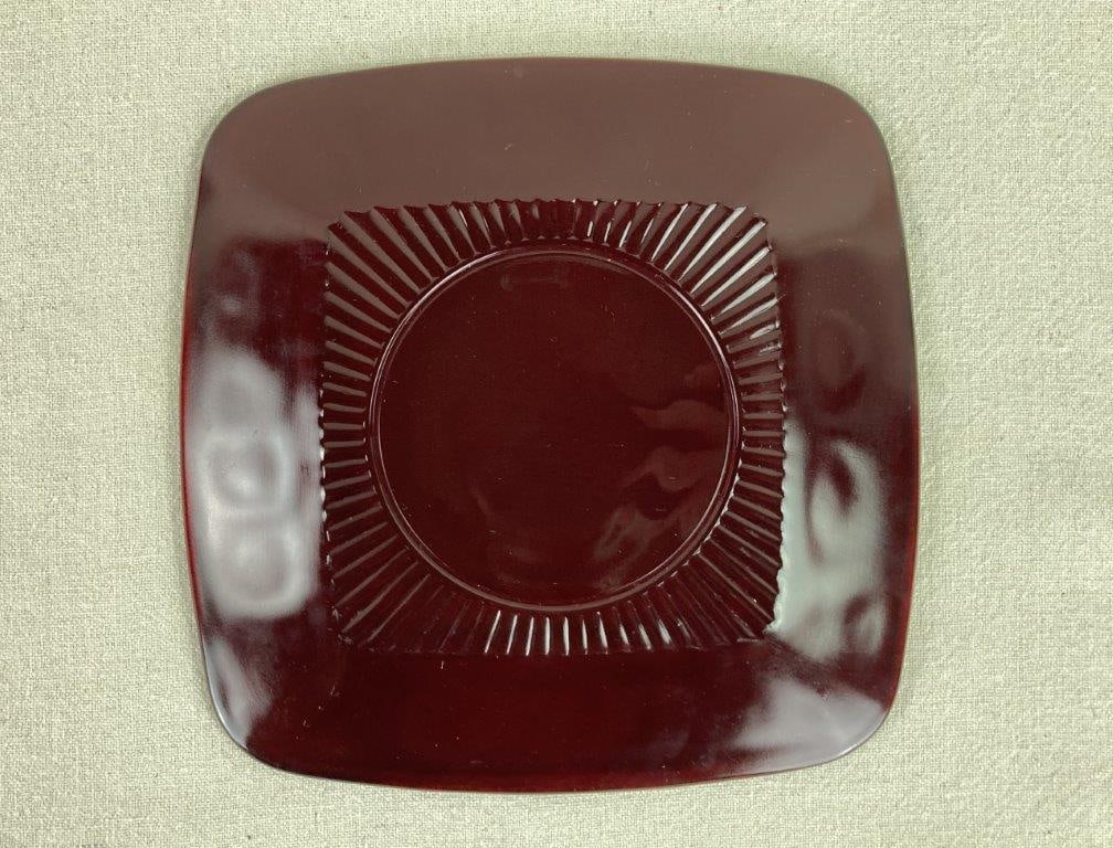 Ruby Red Glasses and Plate - 5