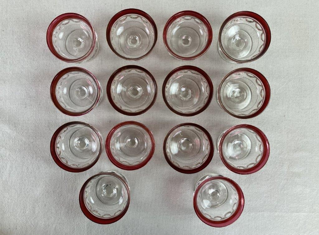 Red Kings Crown Sherbet Dishes with Bowl - 2