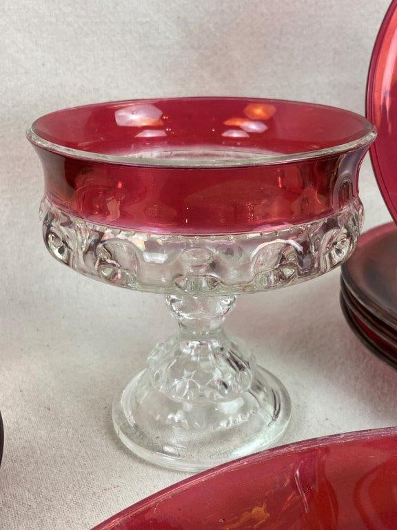 Red King's Crown Dish Lot - 2