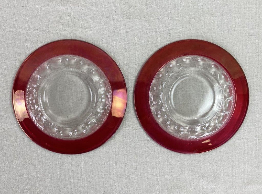 Red King's Crown Dish Lot - 8