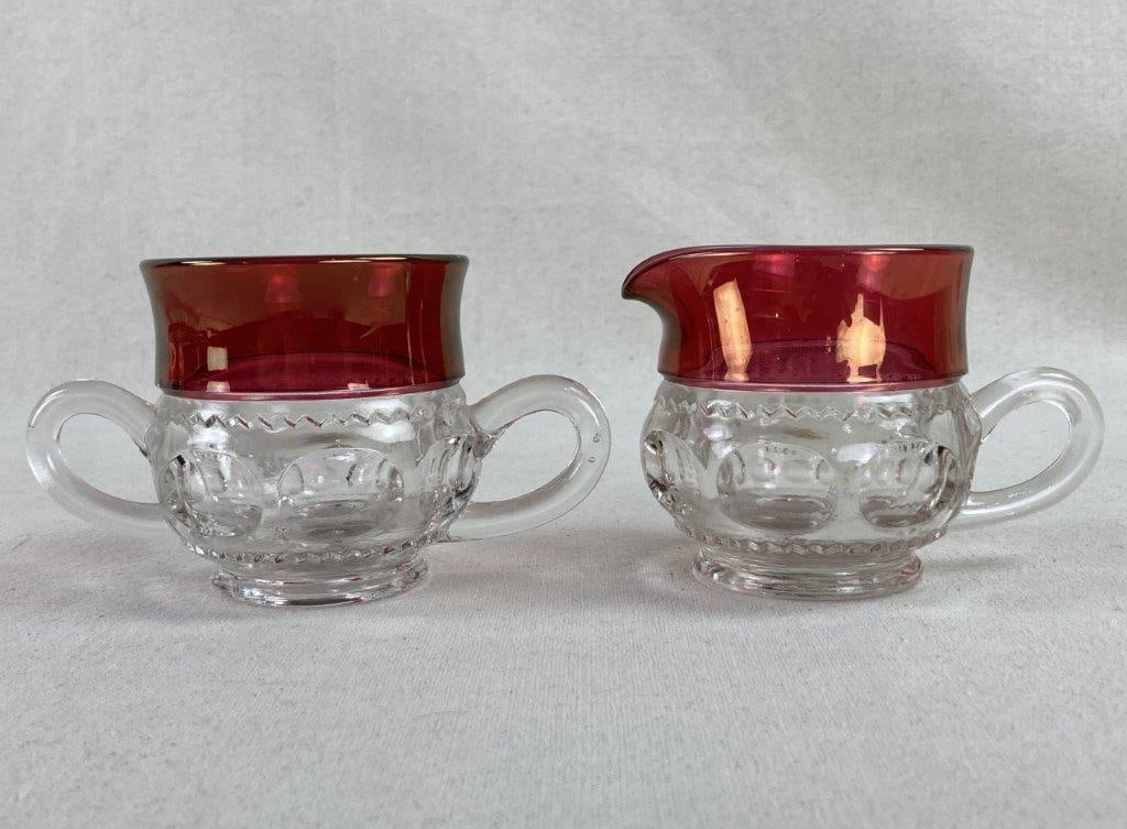 Red King's Crown Dish Lot - 9