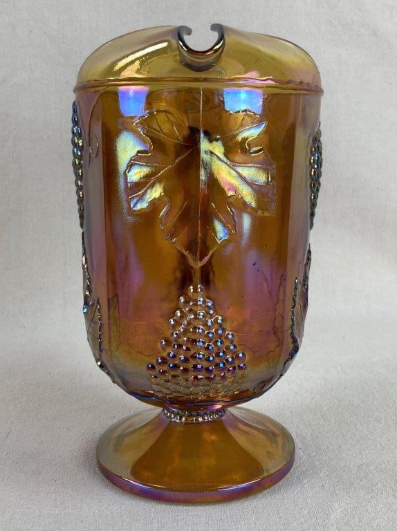 Carnival Glass Pitcher and Dish - 2
