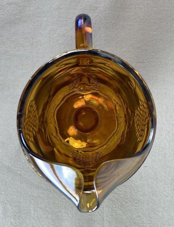 Carnival Glass Pitcher and Dish - 5