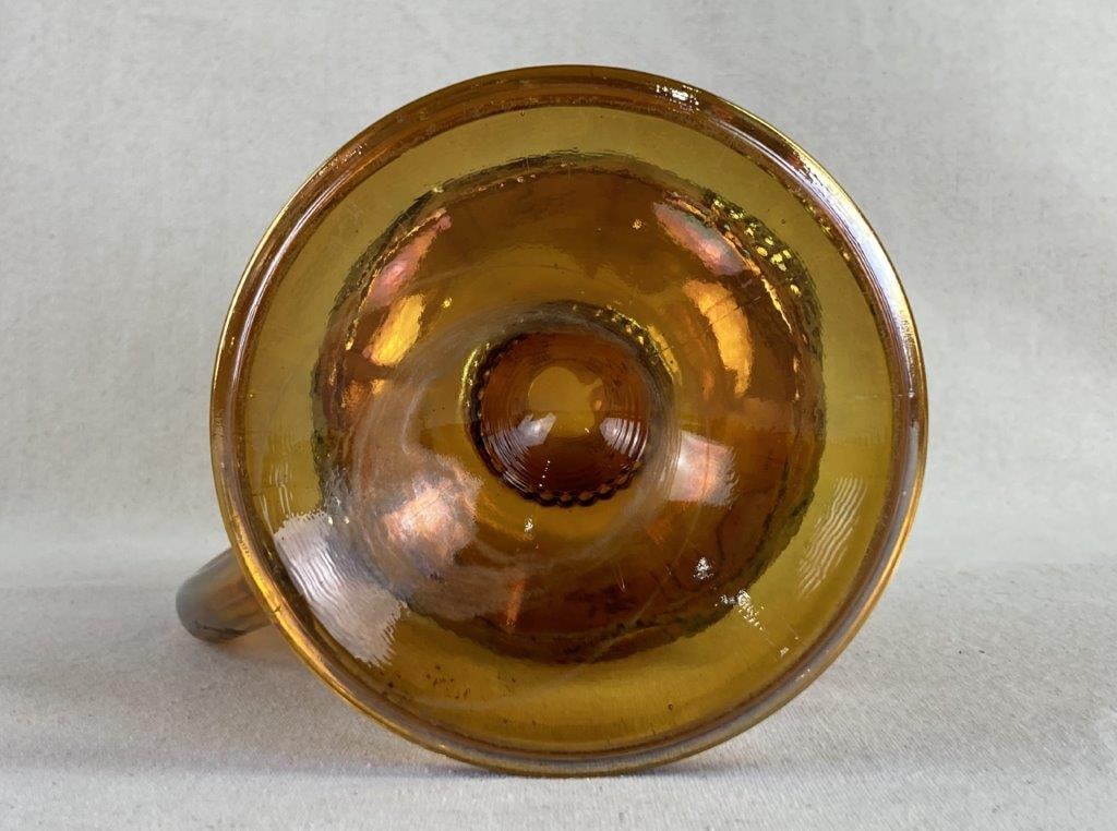 Carnival Glass Pitcher and Dish - 6