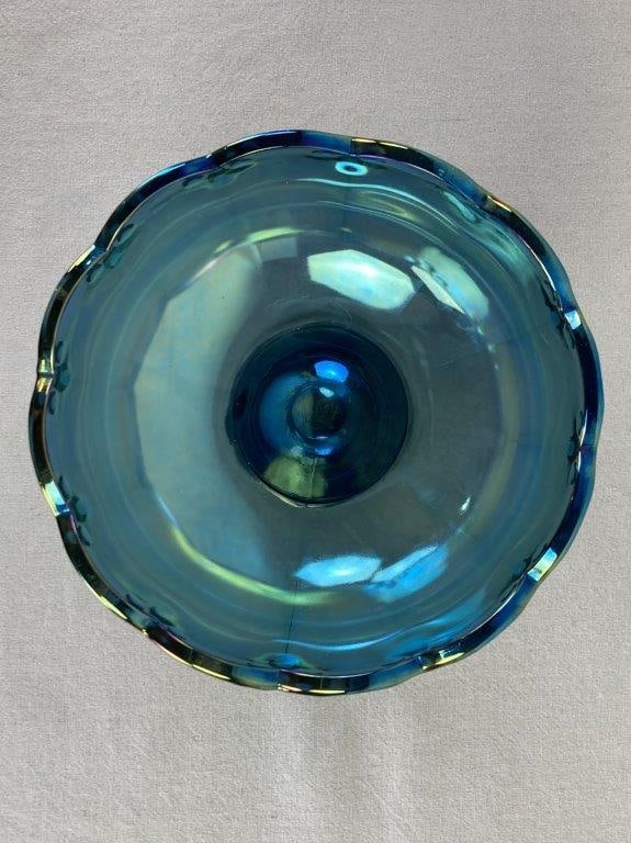 Carnival Glass Compote and Covered Dish - 2