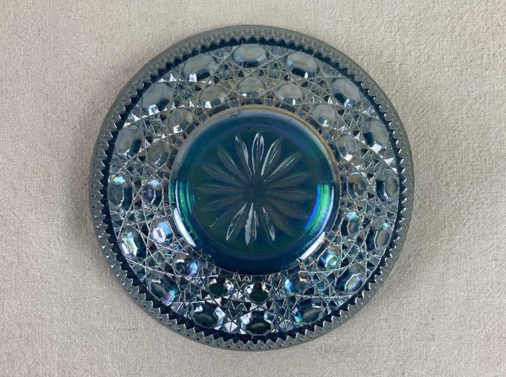 Carnival Glass Compote and Covered Dish - 7