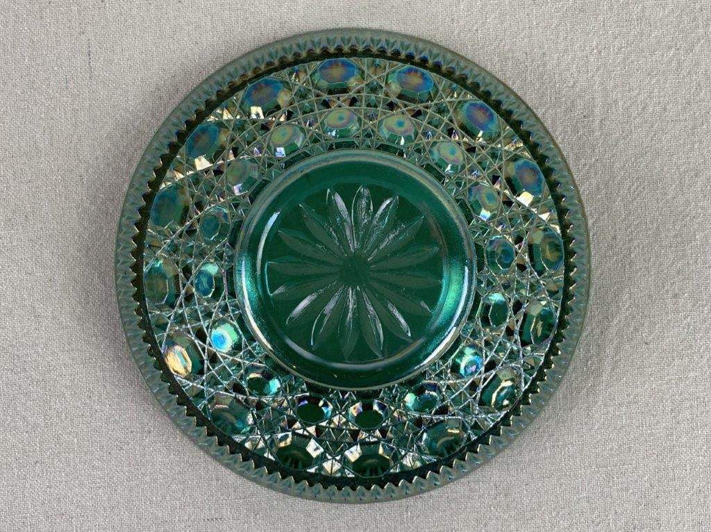 Carnival Glass Compote and Covered Dish - 8