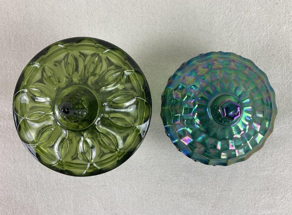 Art Glass Covered Dishes - 3