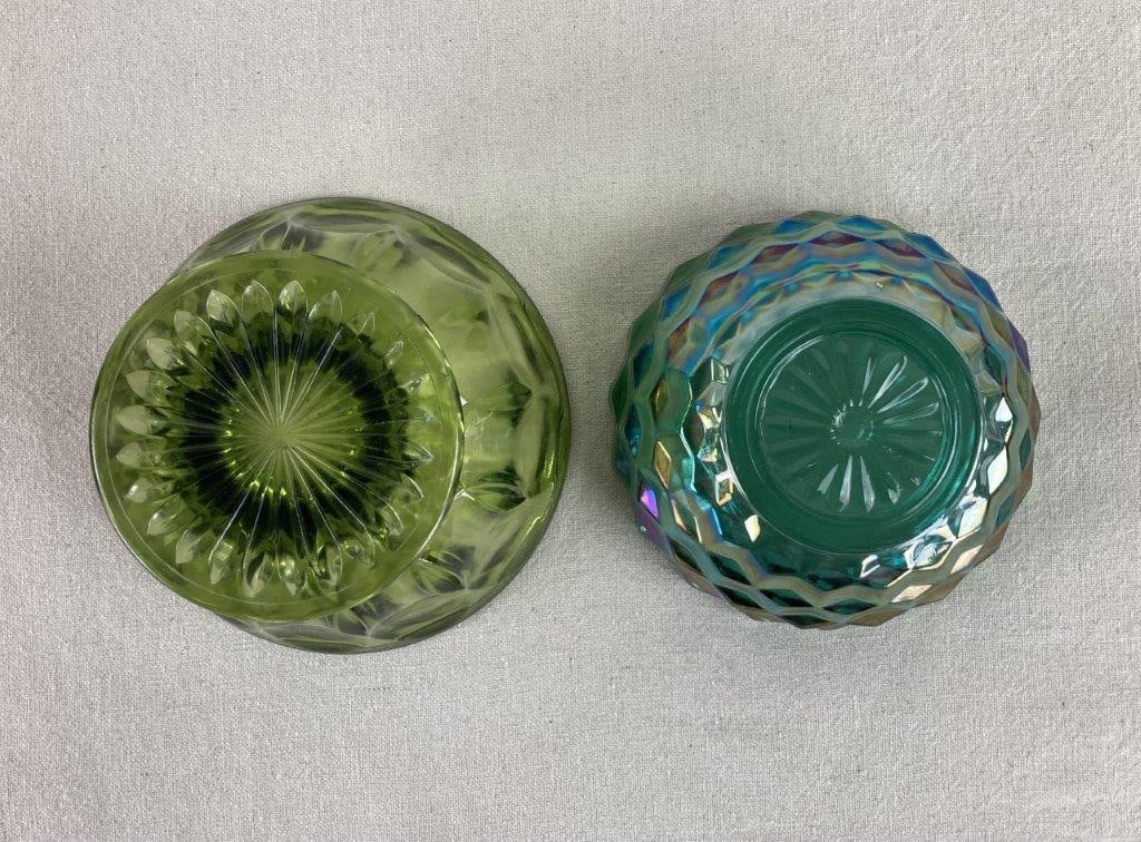 Art Glass Covered Dishes - 5
