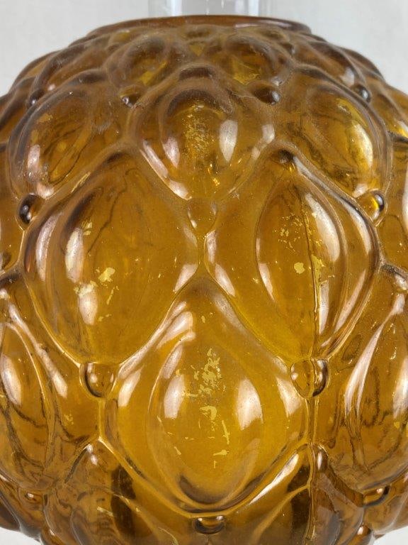 Gone with the Wind Amber Glass Hurricane Lamp - 2