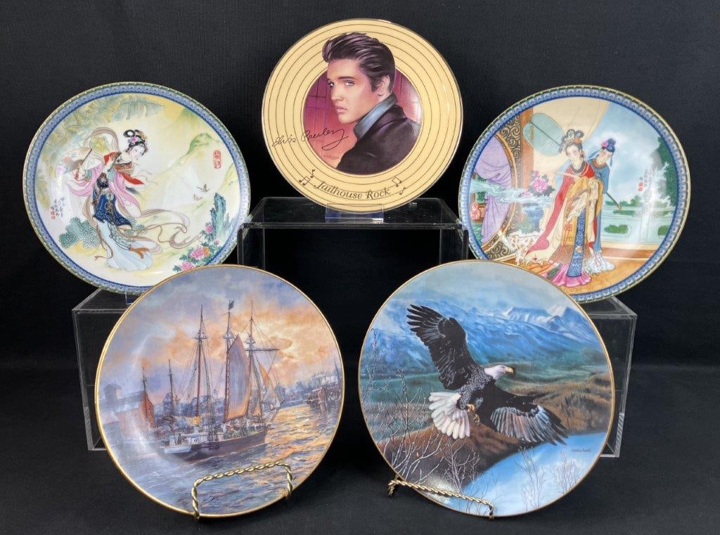 Limited Edition Collectorâ€™s Plates Including Elvis (1 of 12)