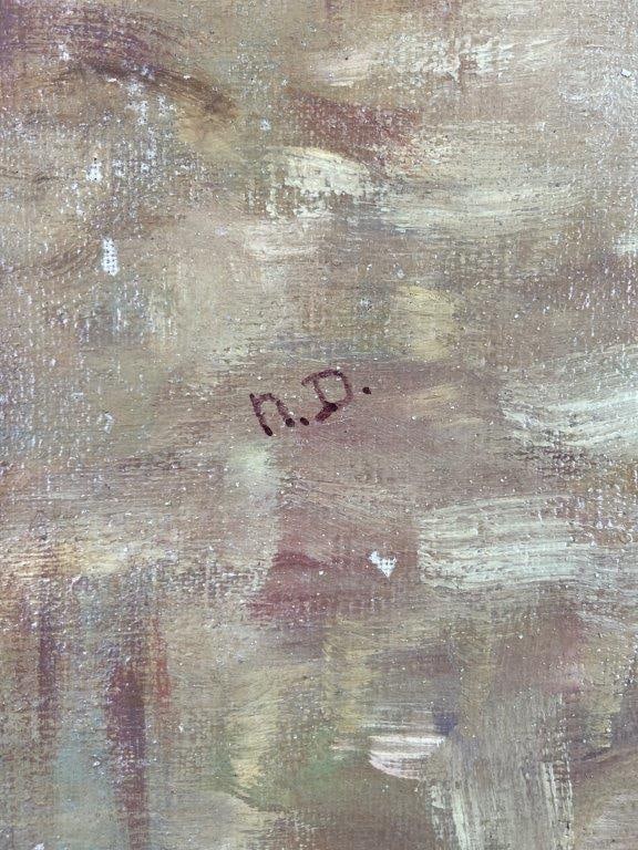 20th Century Portrait of Young Girl, Oil Painting - 5