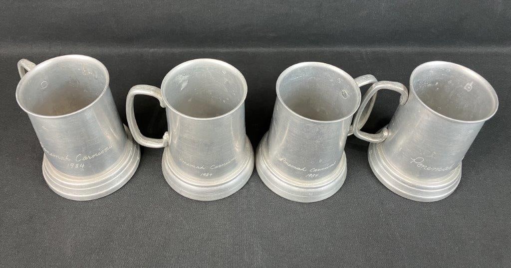 Assortment of Pewter Mugs - 4