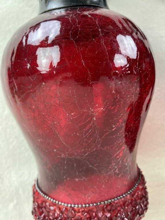 Red Art Glass Sconces - 2