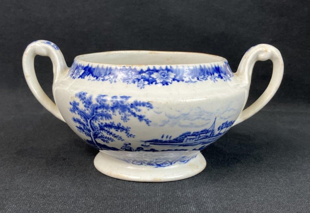 English Blue and White Transferware China - 10