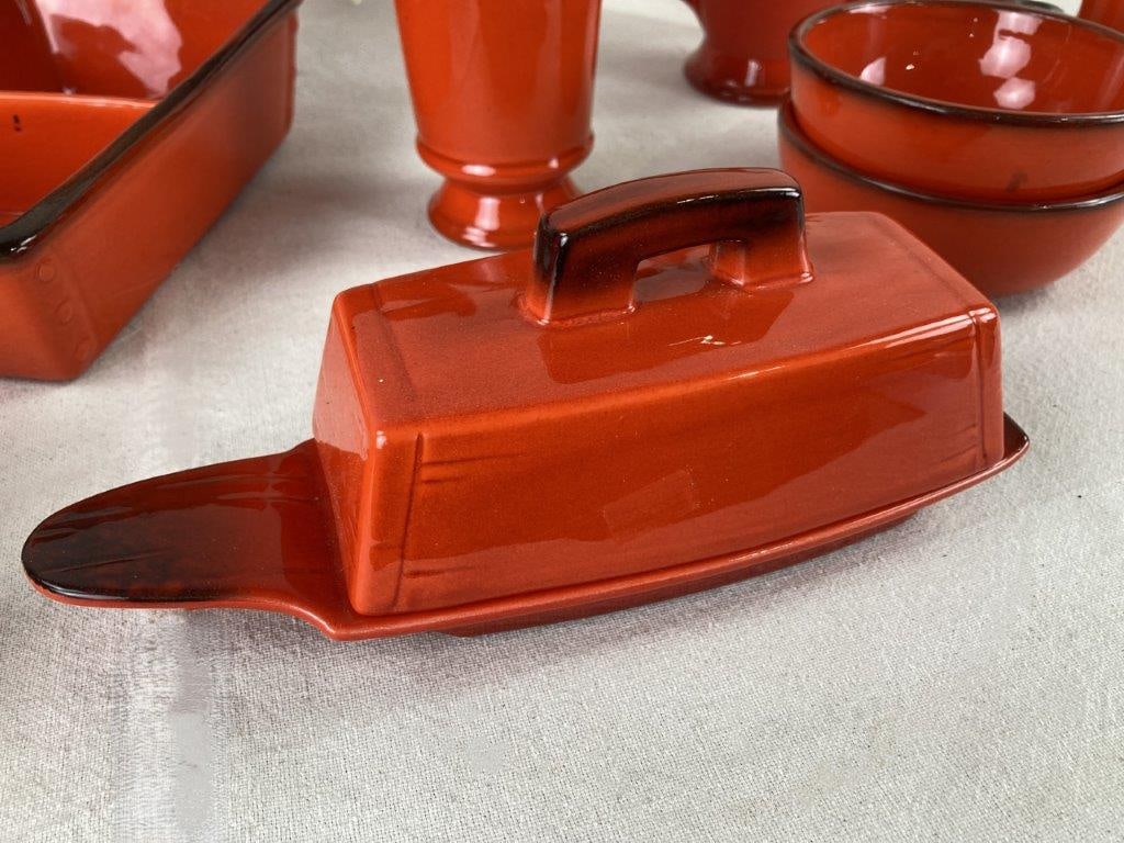 Red Rooster Dish Lot - 4