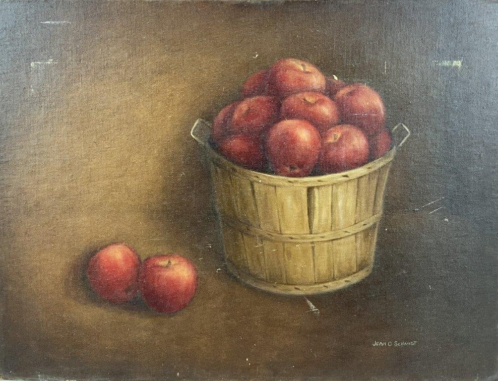 Country Apple Still Life Oil Painting - 2